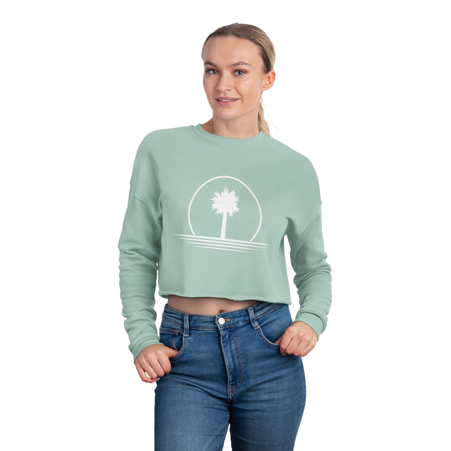 Dusty Palm Women's Cropped Sweatshirt