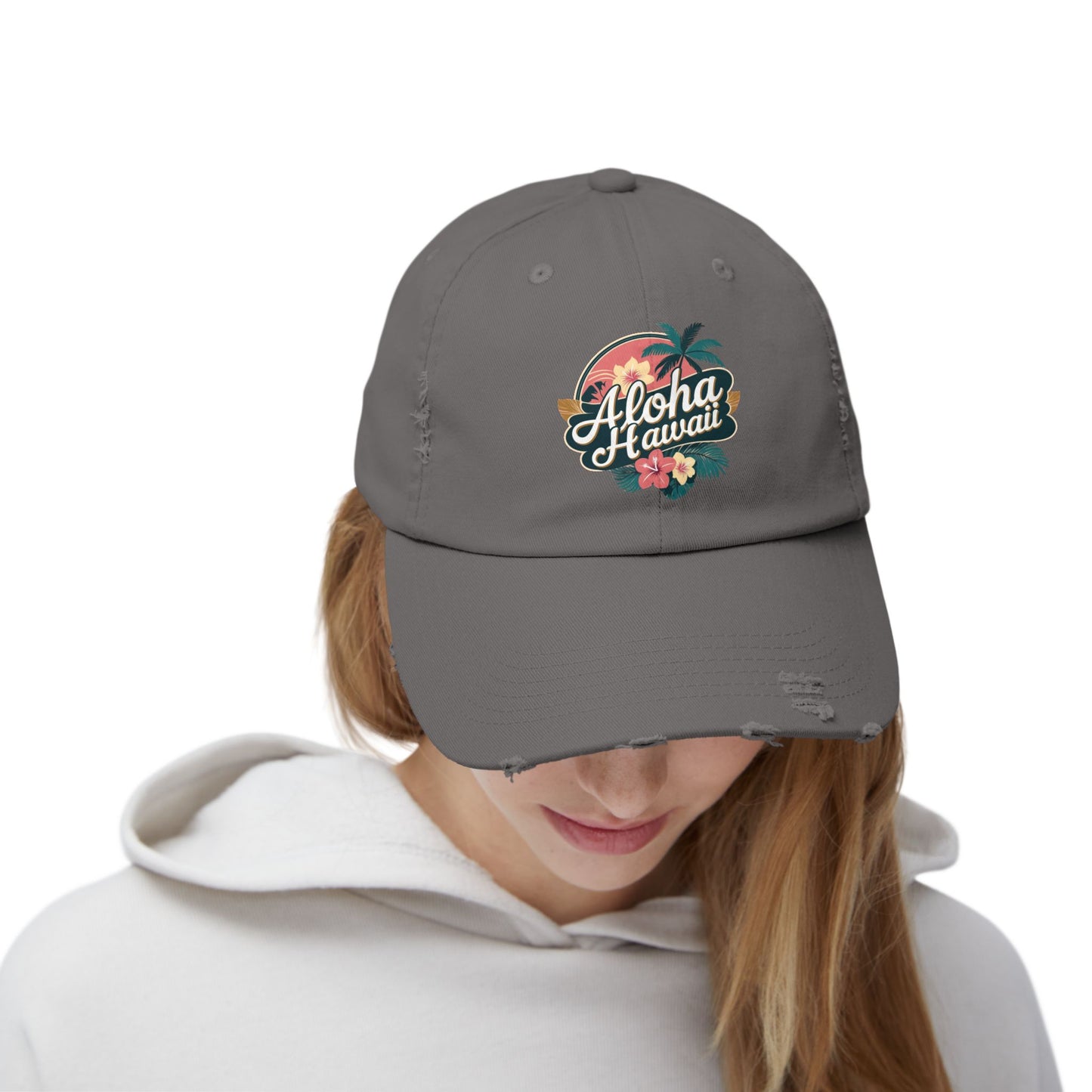 Aloha Hawaii Distressed Cap