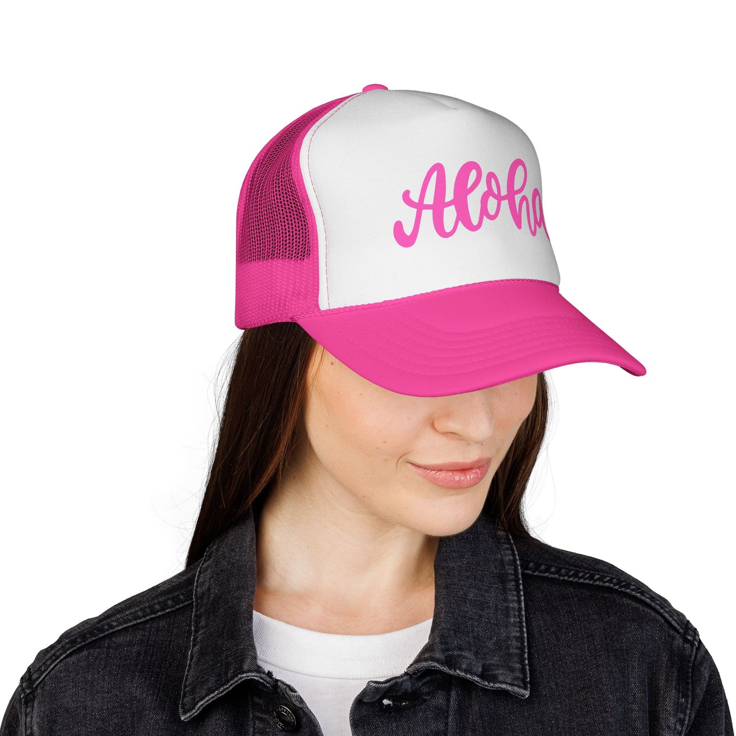 Pink Aloha Trucker Hat