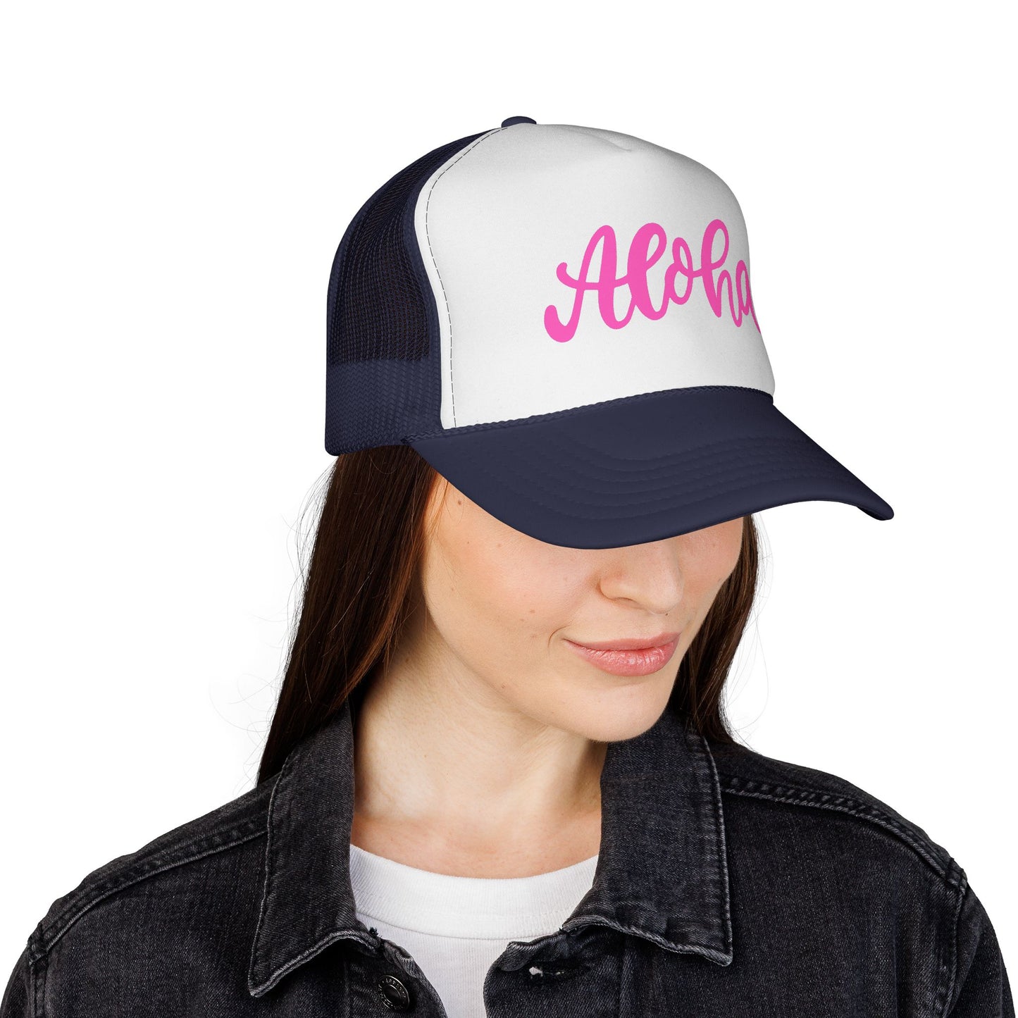 Pink Aloha Trucker Hat