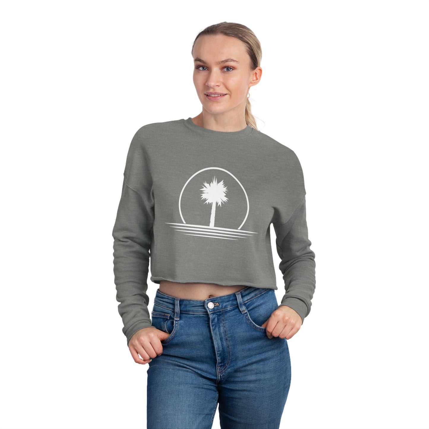 Dusty Palm Women's Cropped Sweatshirt