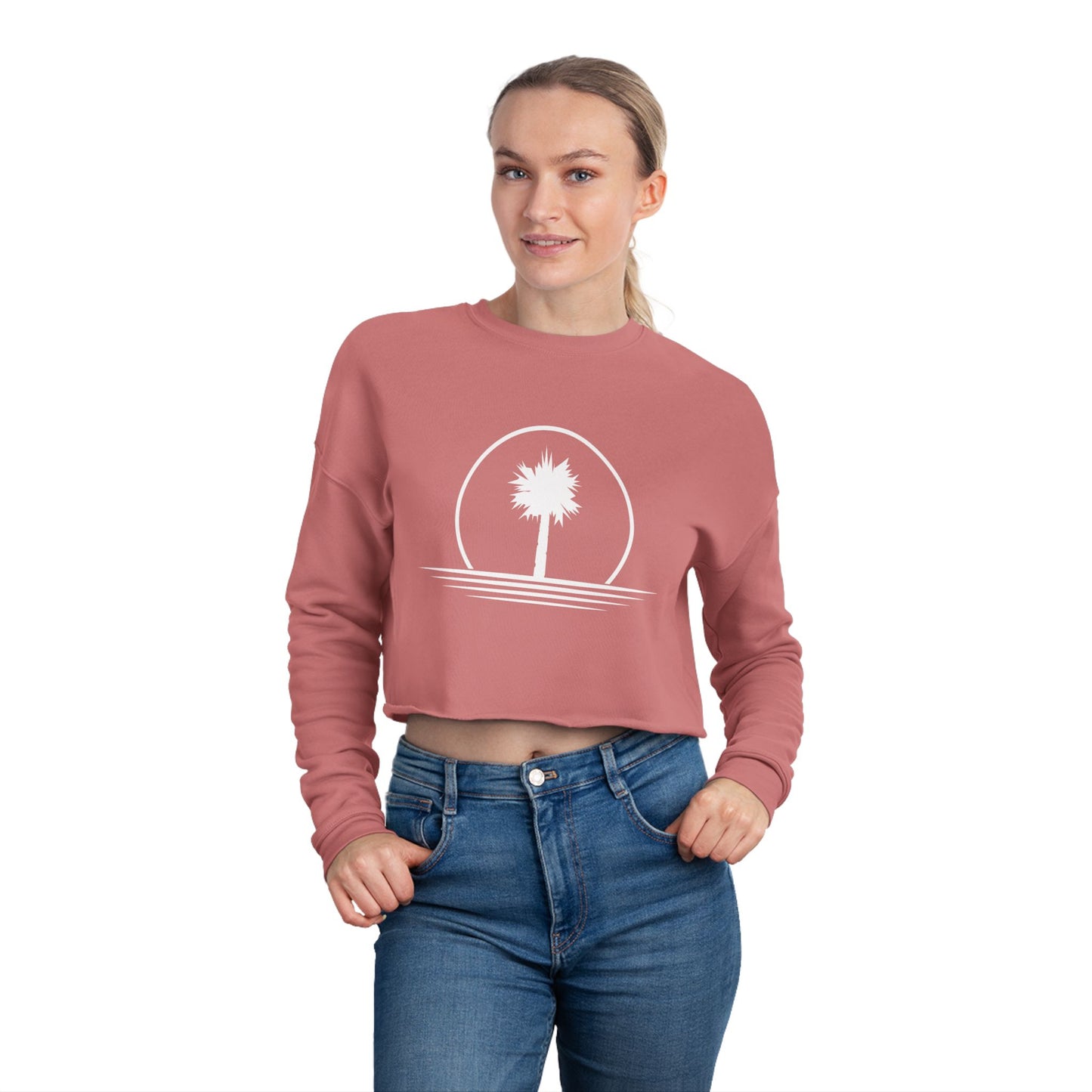 Dusty Palm Women's Cropped Sweatshirt