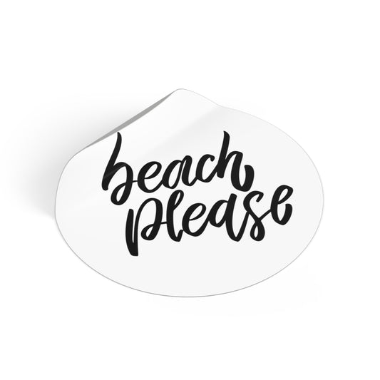Beach Please Vinyl Sticker