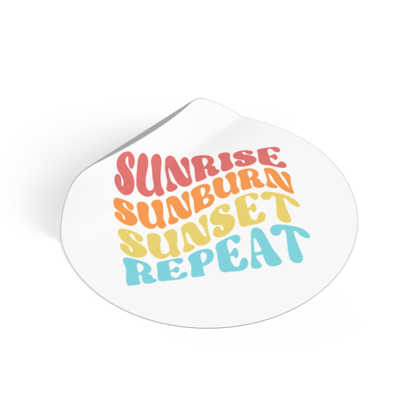 Sunrise Sunburn Sunset Vinyl Sticker