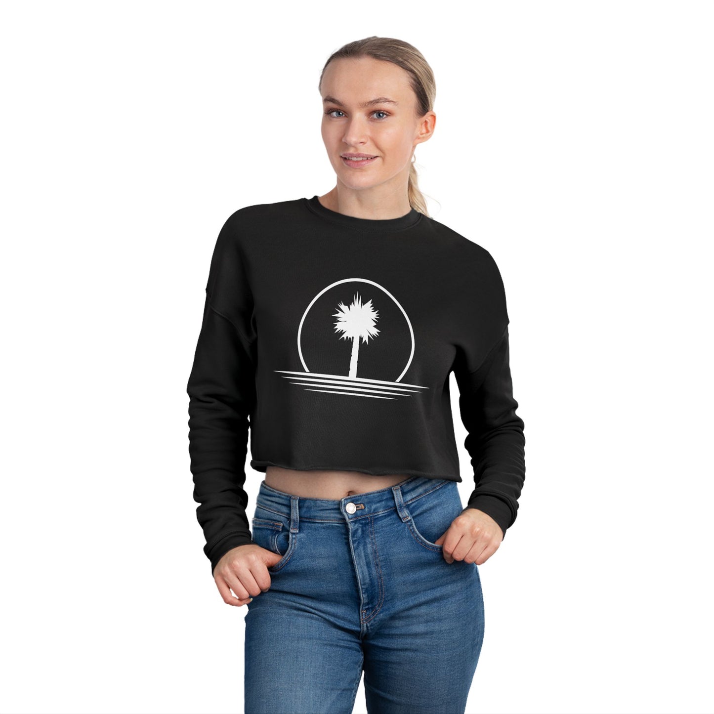 Dusty Palm Women's Cropped Sweatshirt