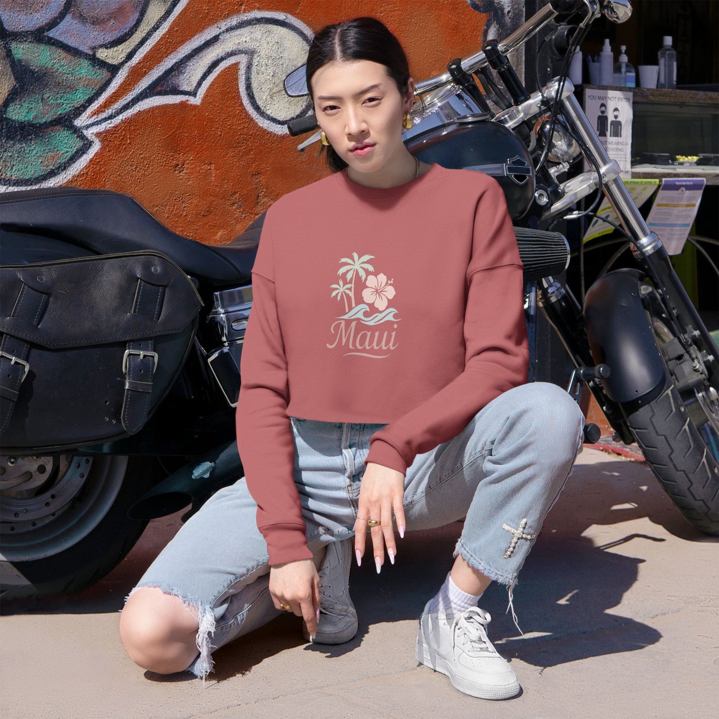 Maui Women's Cropped Sweatshirt