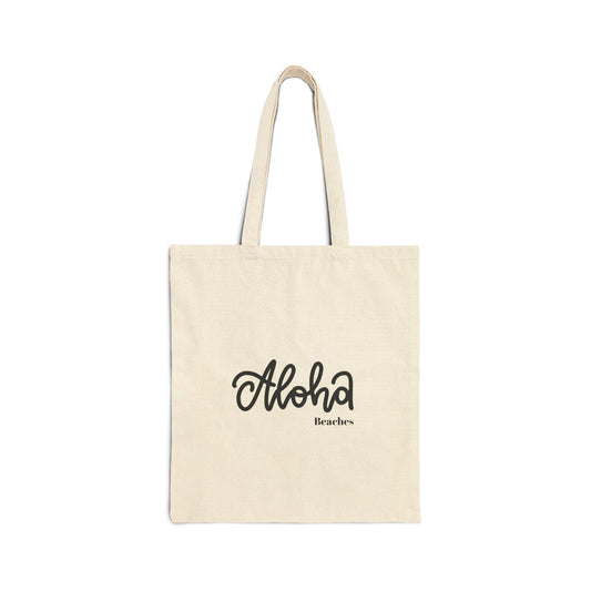 Aloha Beaches Cotton Canvas Tote Bag