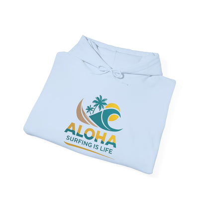 Aloha Surfing Is Life Unisex Heavy Blend™ Hooded Sweatshirt