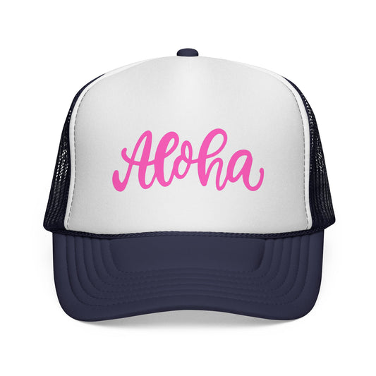 Pink Aloha Trucker Hat
