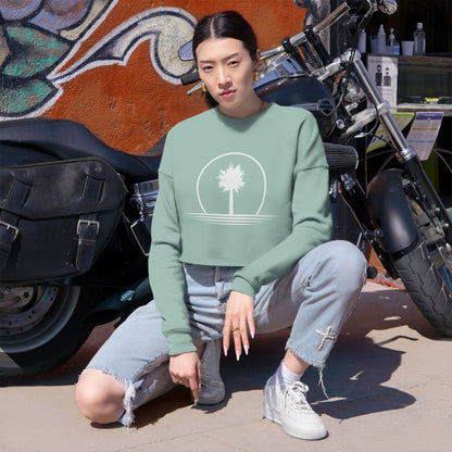 Dusty Palm Women's Cropped Sweatshirt