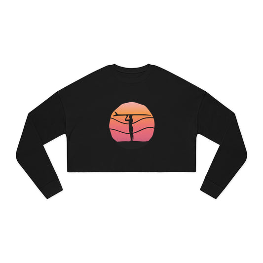 Sunset Surfer Women's Cropped Sweatshirt