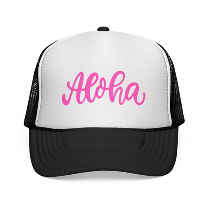 Pink Aloha Trucker Hat