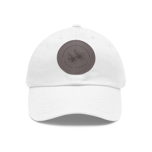 Maui HI Hat with Leather Patch