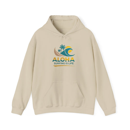 Aloha Surfing Is Life Unisex Heavy Blend™ Hooded Sweatshirt