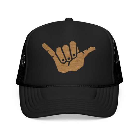 Embroidered Shaka Foam Trucker Hat | Casual Summer Headwear, Beach Style, Gift for Surfers, Outdoor Adventures, Festival Accessory