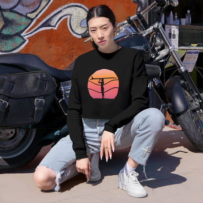 Sunset Surfer Women's Cropped Sweatshirt