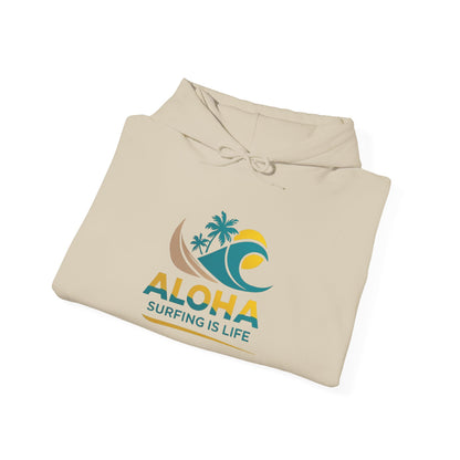 Aloha Surfing Is Life Unisex Heavy Blend™ Hooded Sweatshirt